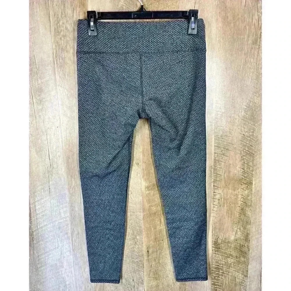 Athleta Sz Small Chaturanga Legging Herringbone Yoga Textured Gray Cropped - Picture 5 of 10